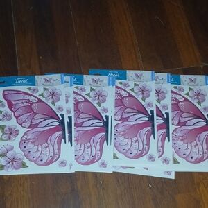 Pink Butterfly Wall Decals